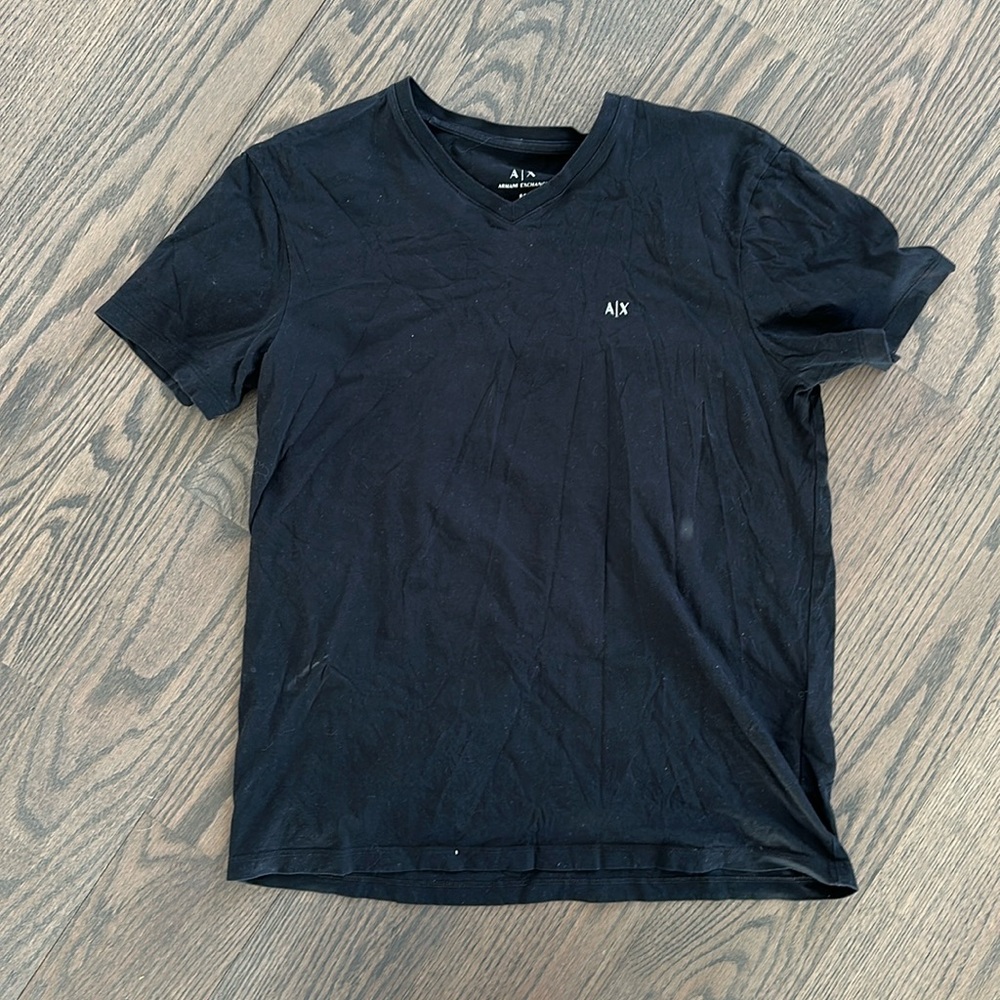 Armani Exchange AX black t shirt size M v neck